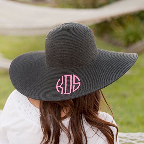 monogram beach hat